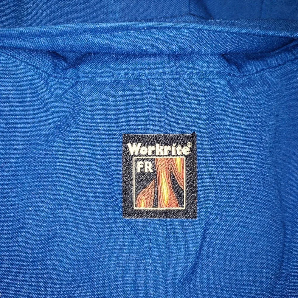 Workrite FR Flame Resistant Lab Coat Mens XL Blue Nomex ARC 6 New Tags